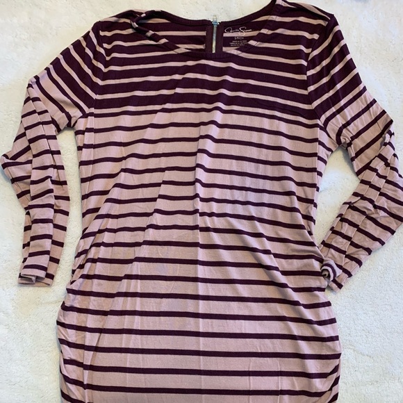 3/4 sleeve striped maternity top - Picture 1 of 1